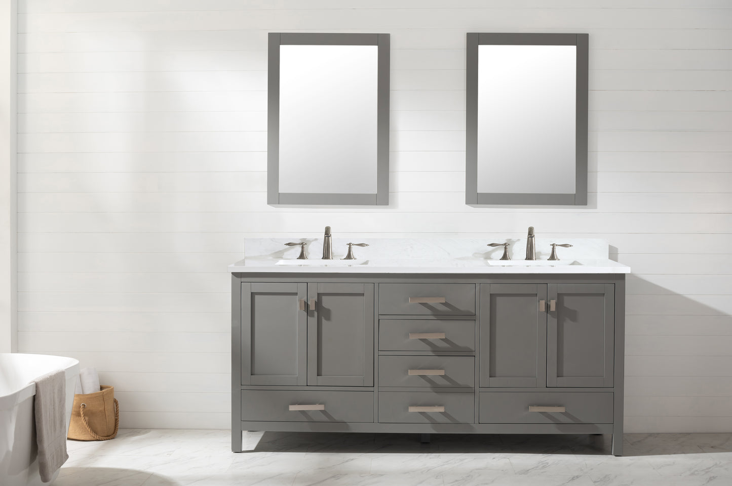 Valentino 72" Double Vanity in Gray