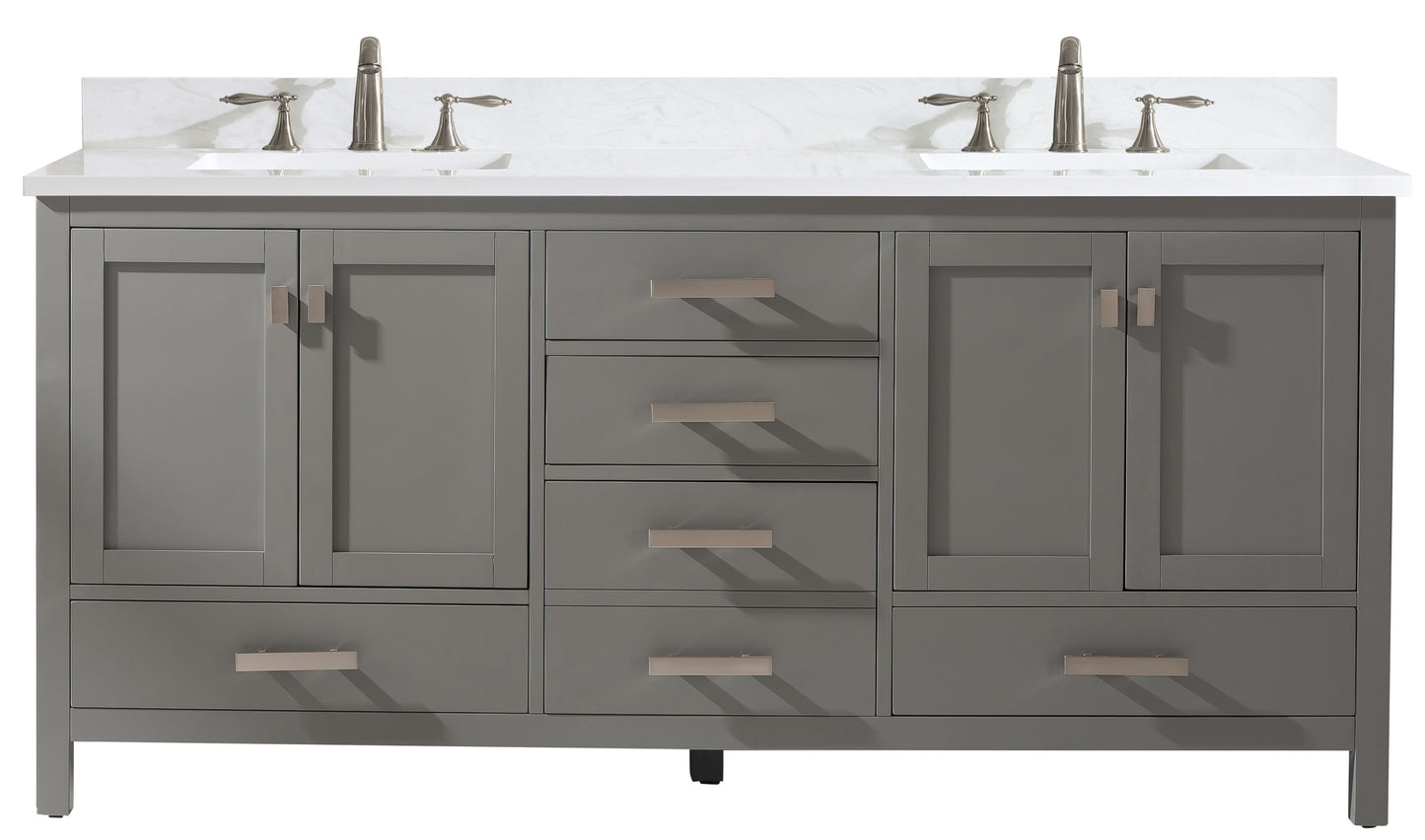 Valentino 72" Double Vanity in Gray