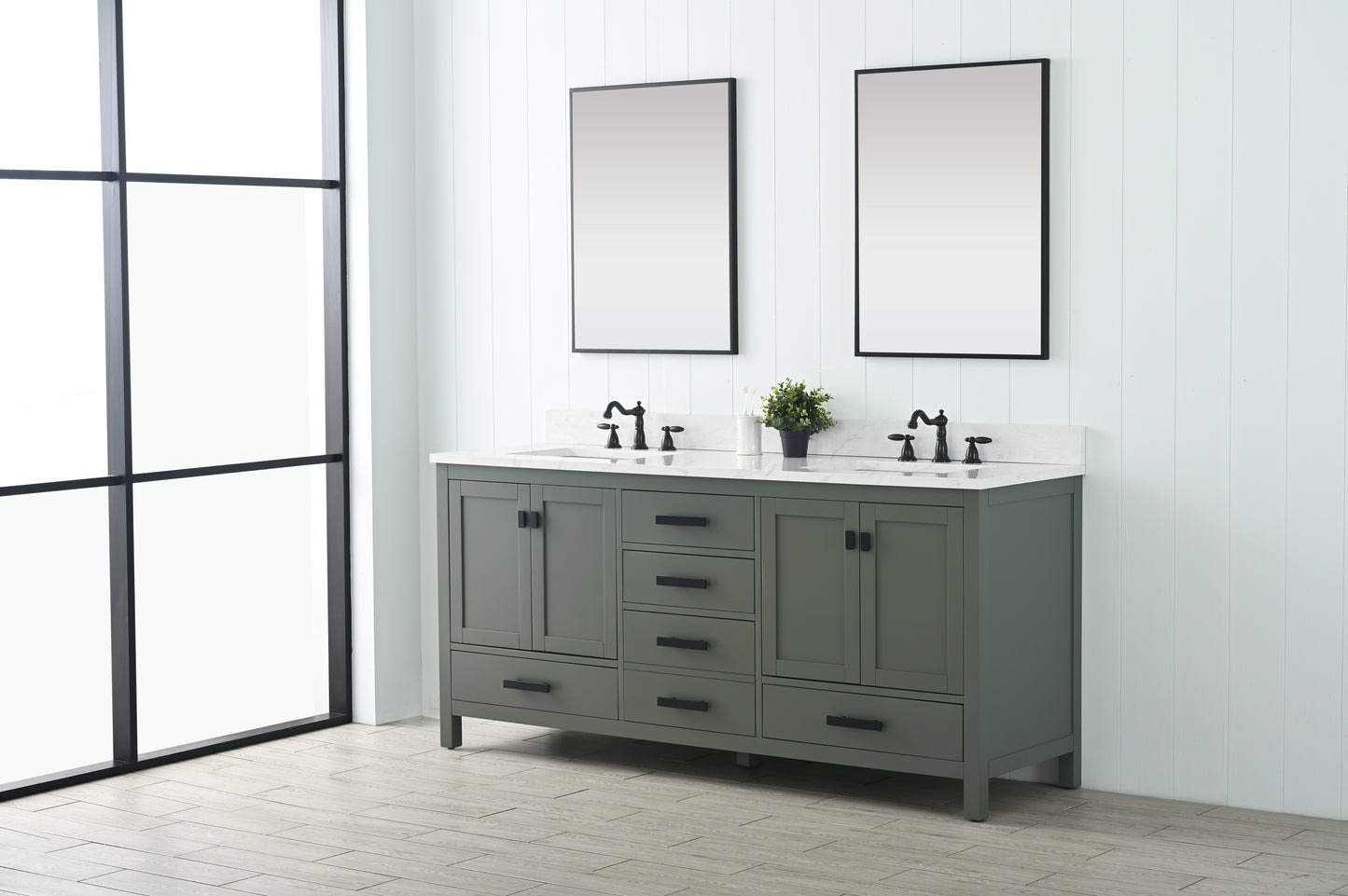 Valentino 72" Single Vanity in Verdant Green