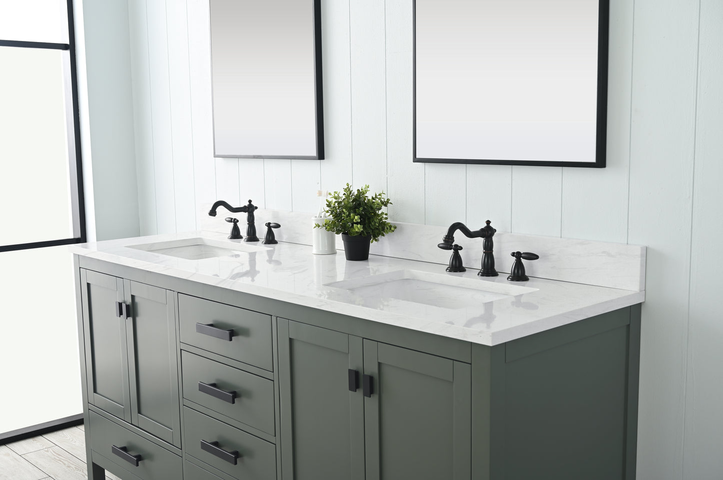 Valentino 72" Single Vanity in Verdant Green