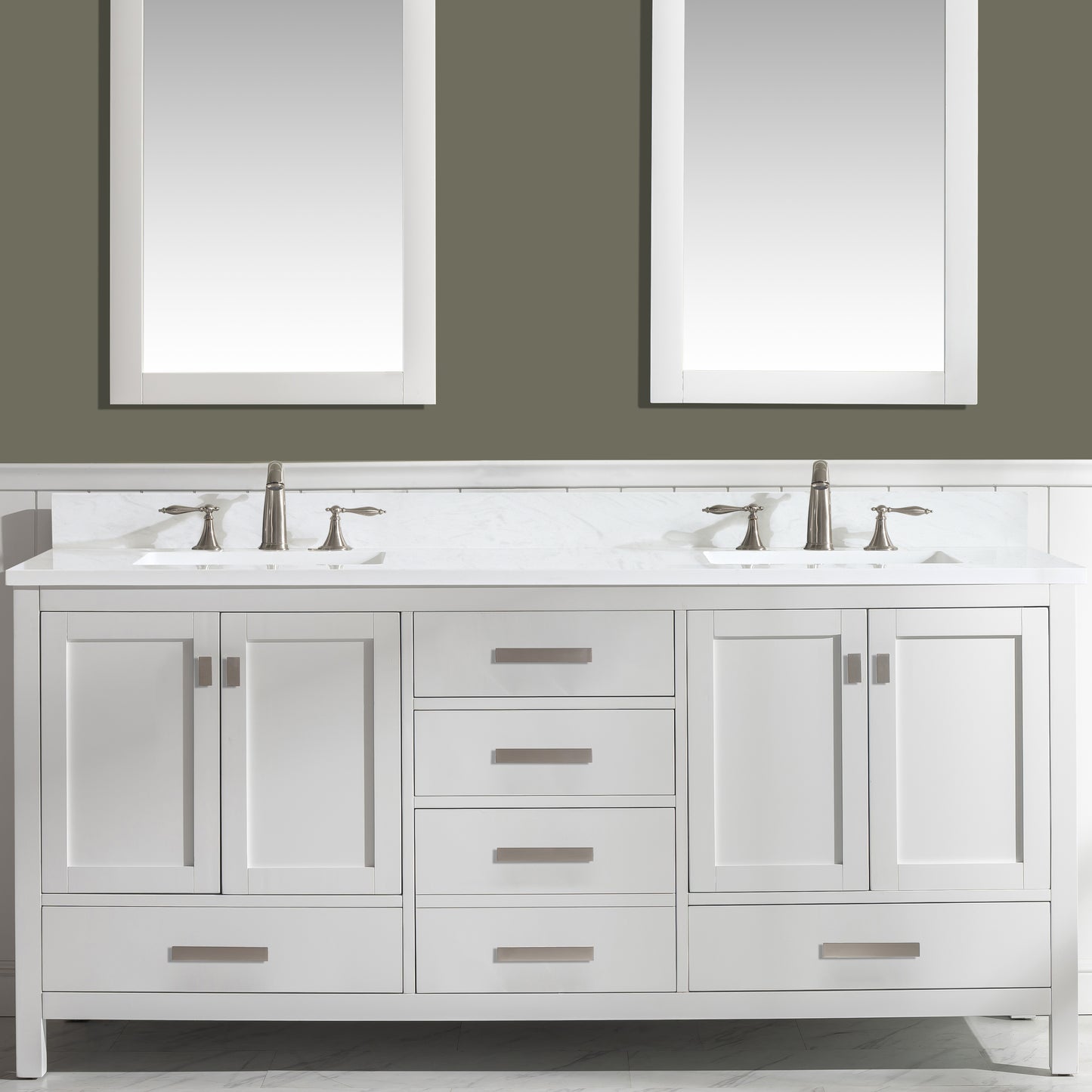 Valentino 72" Double Vanity in White