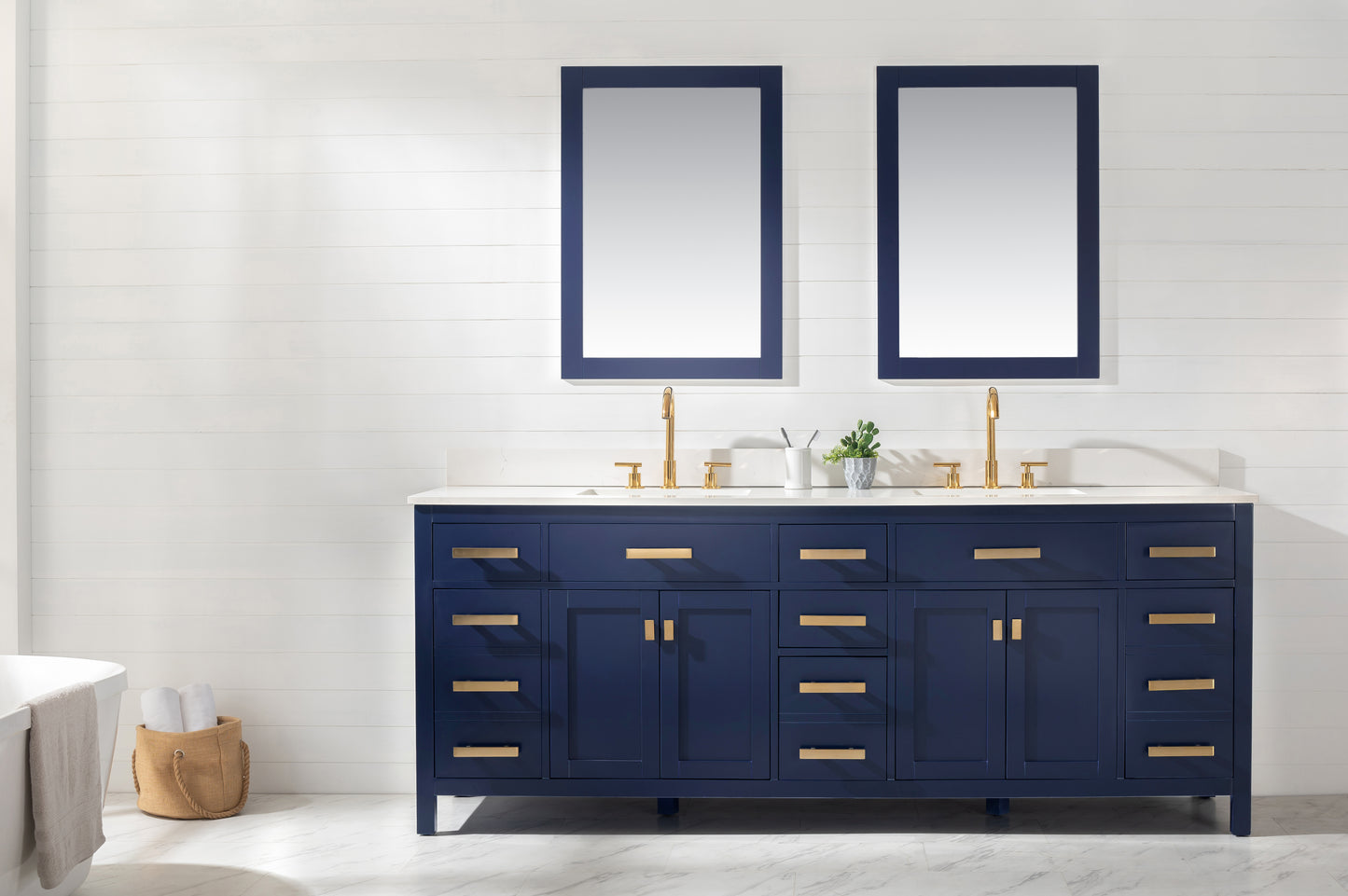 Valentino 84" Double Vanity in Blue