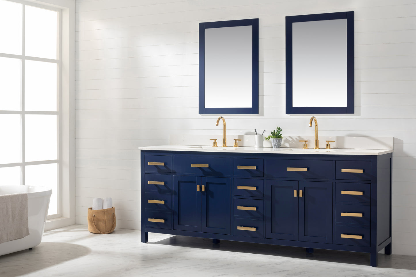 Valentino 84" Double Vanity in Blue