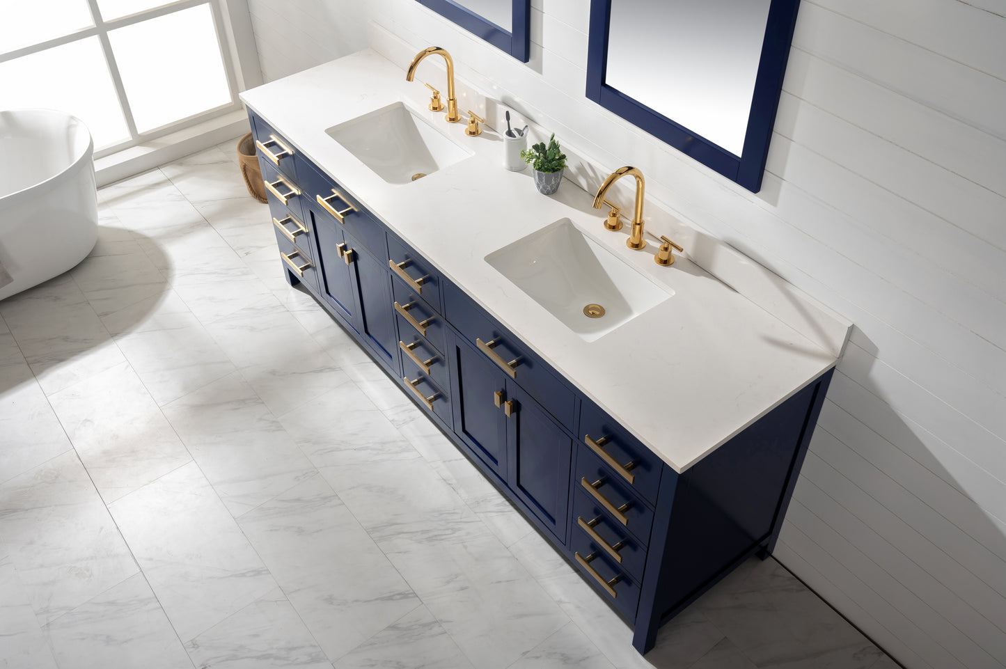 Valentino 84" Double Vanity in Blue