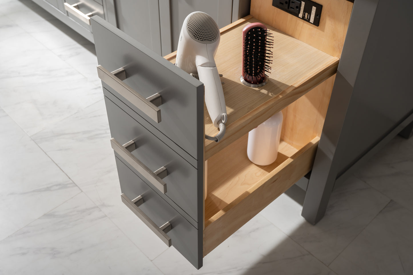 Valentino 84" Double Vanity in Gray