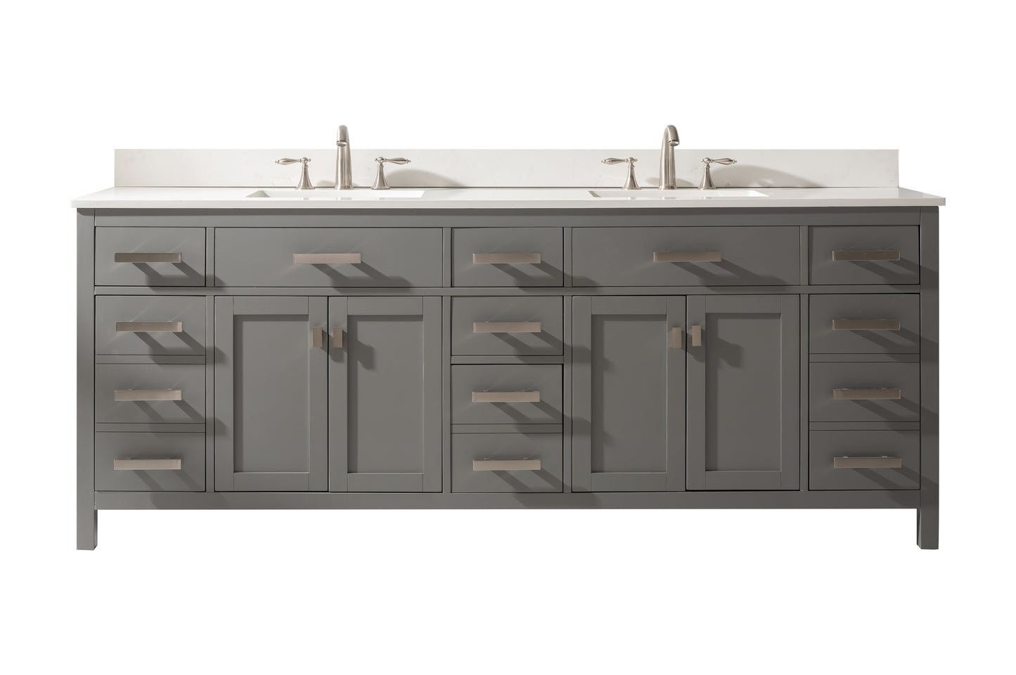 Valentino 84" Double Vanity in Gray