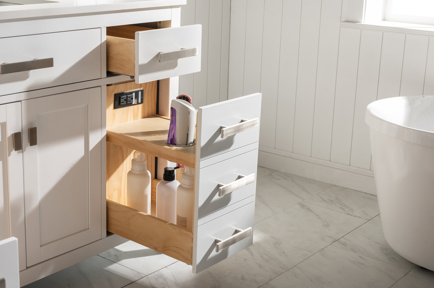 Valentino 84" Double Vanity in White