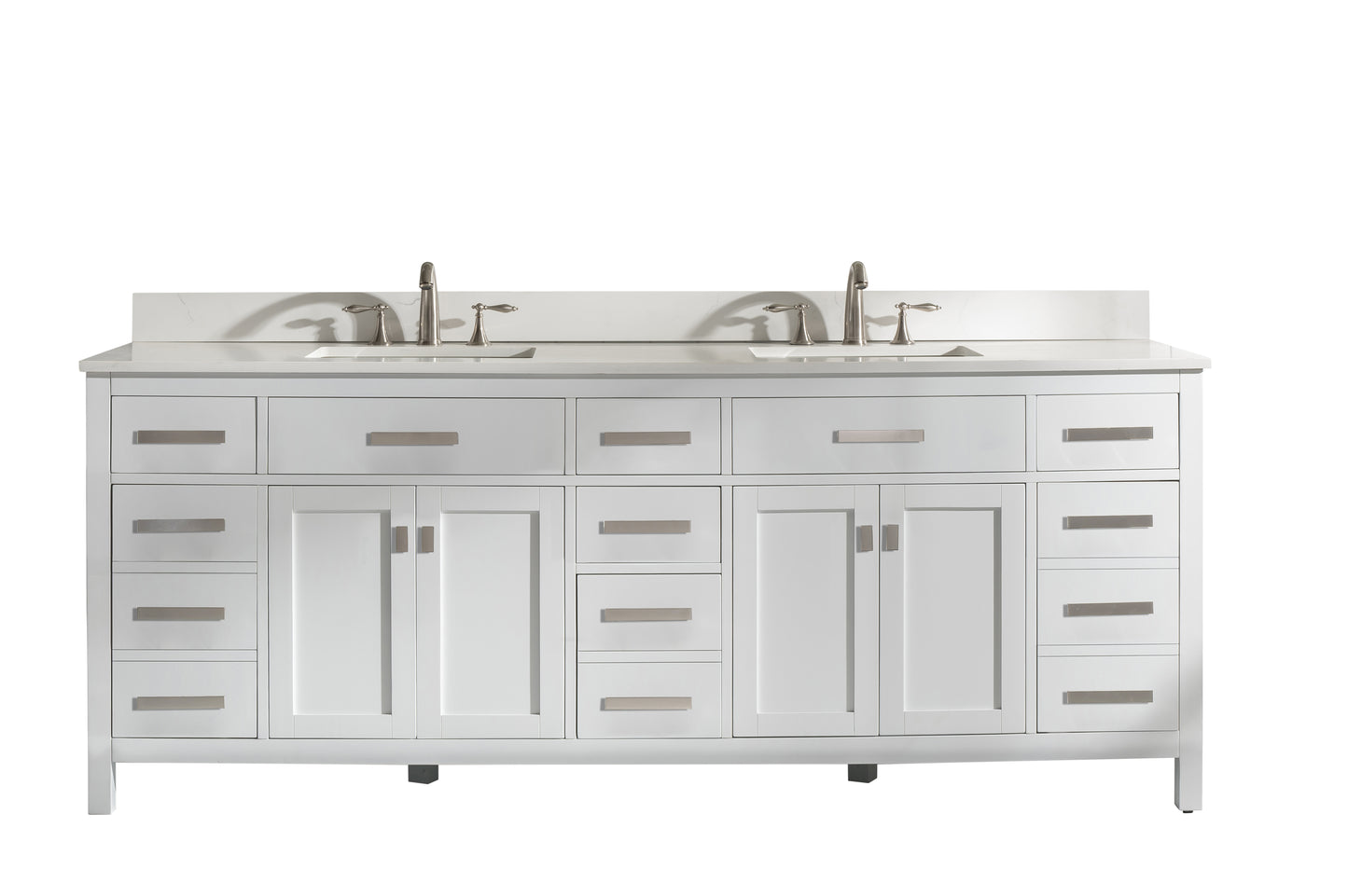 Valentino 84" Double Vanity in White