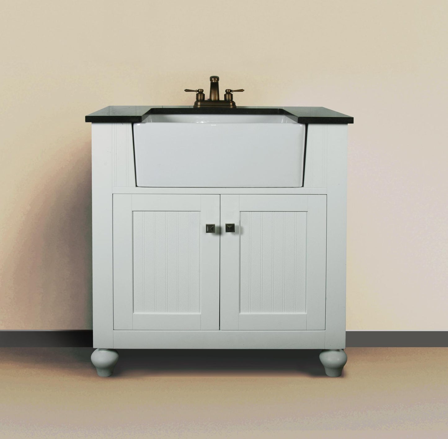 30" WHITE SINK VANITY WITHOUT FAUCET