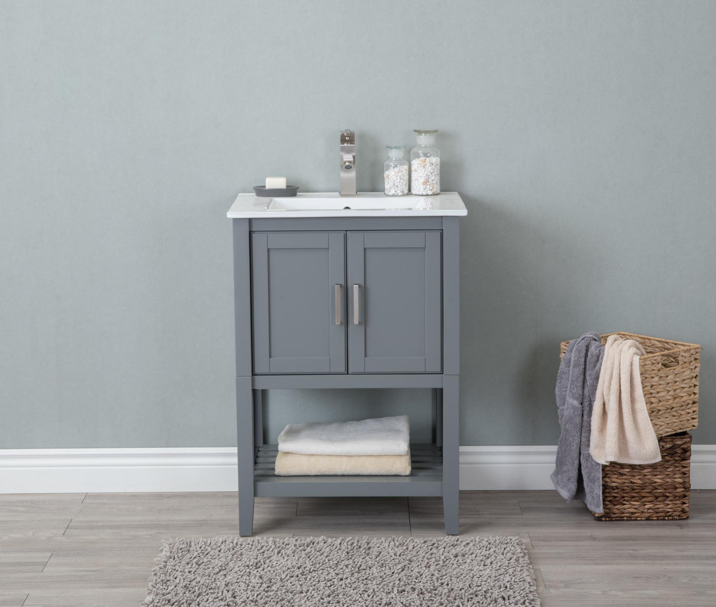 24" KD WESTCHESTER GRAY SINK VANITY