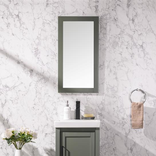 16" PEWTER GREEN MIRROR