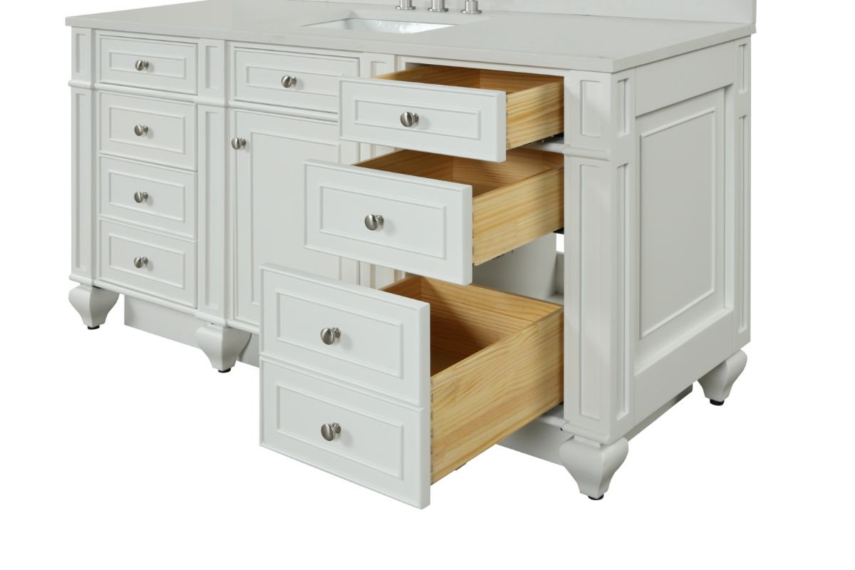 Winston 60" Single Vanity in White