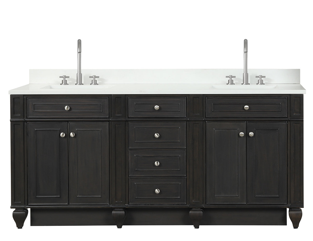 Winston 72" Double Vanity in Walnut