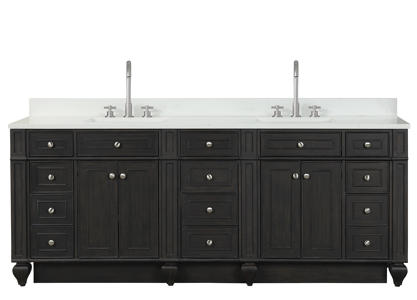 Winston 84" Double Vanity in Walnut