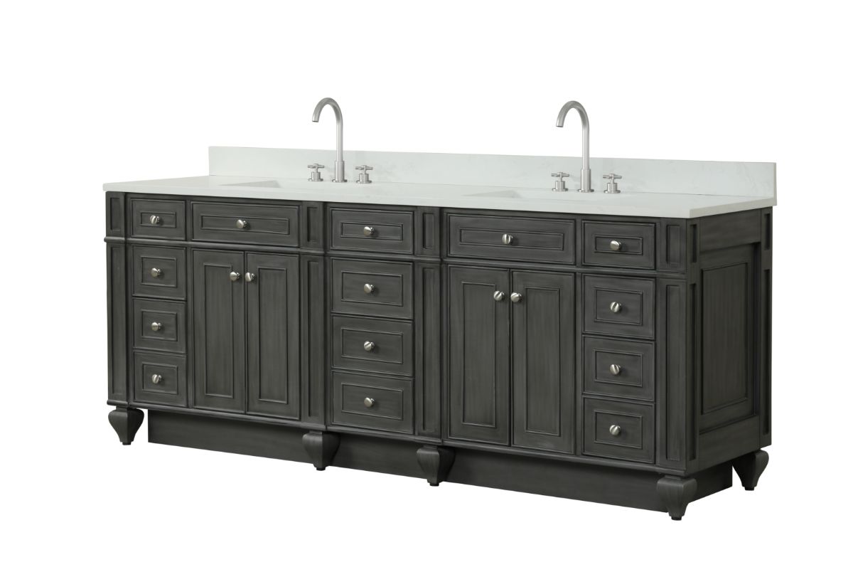 Winston 84" Double Vanity in Gray