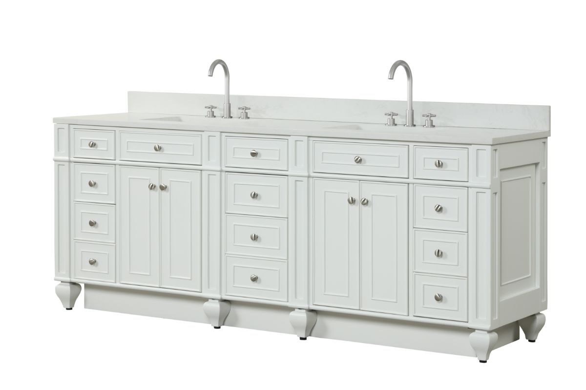 Winston 84" Double Vanity in White