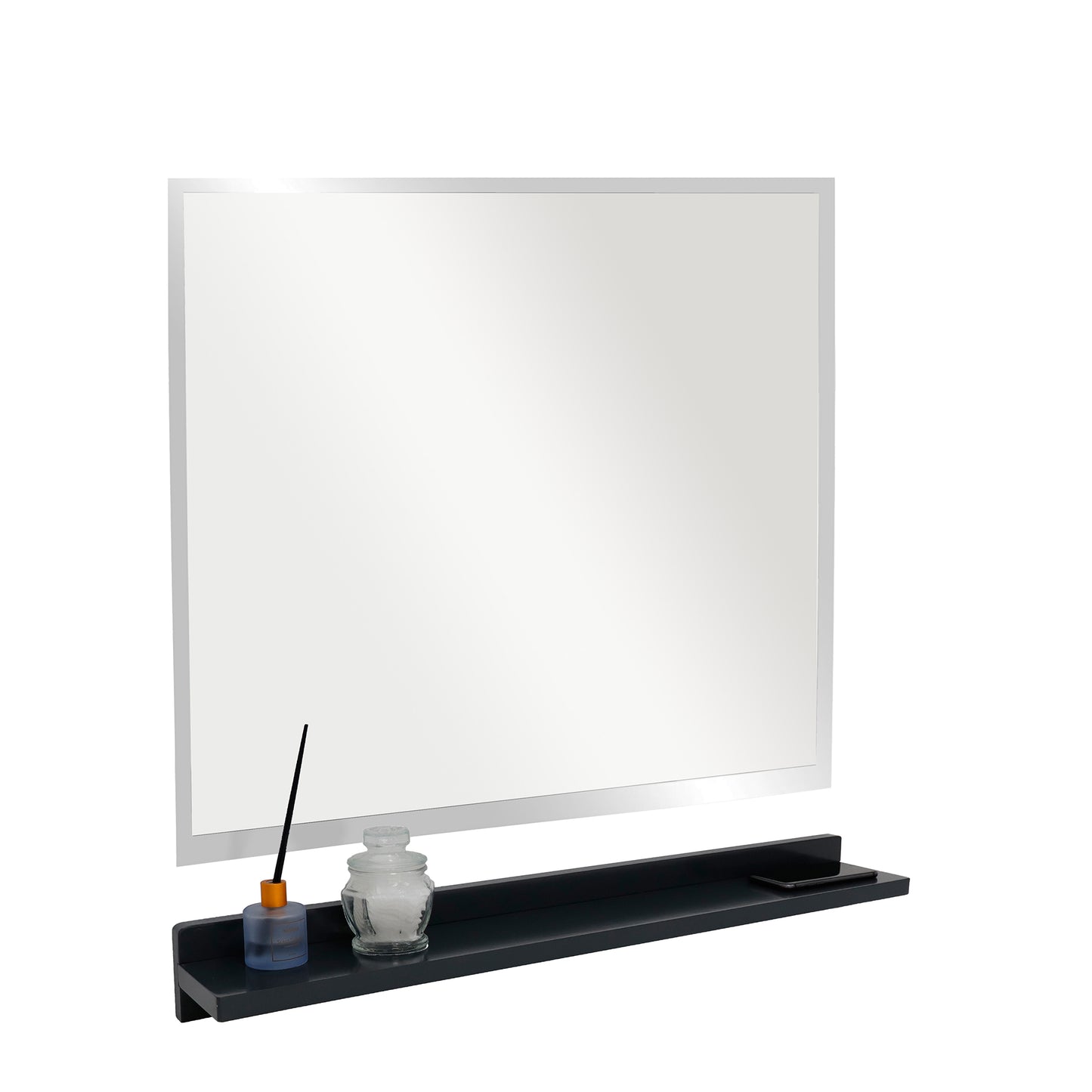 30" Wireless Charging Shelf and Frameless Mirror Set