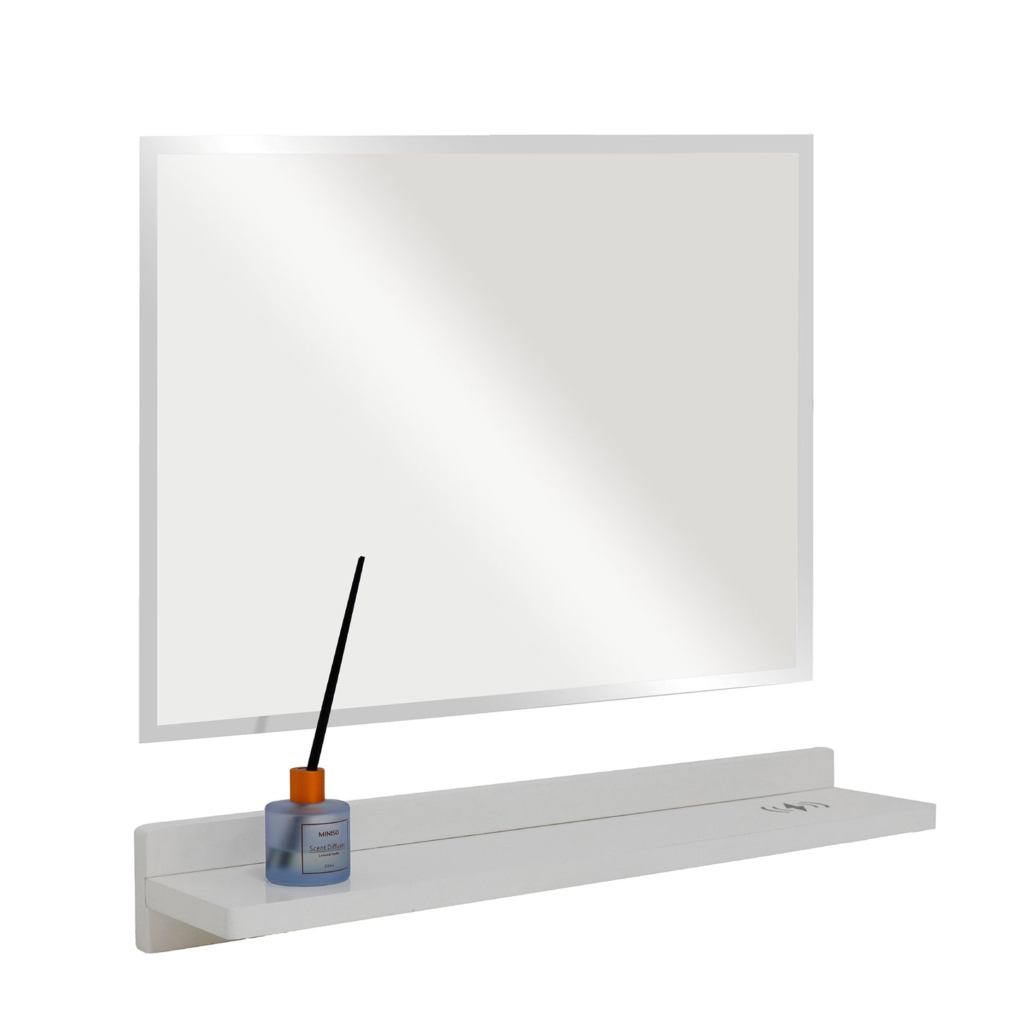 30" Wireless Charging Shelf and Frameless Mirror Set