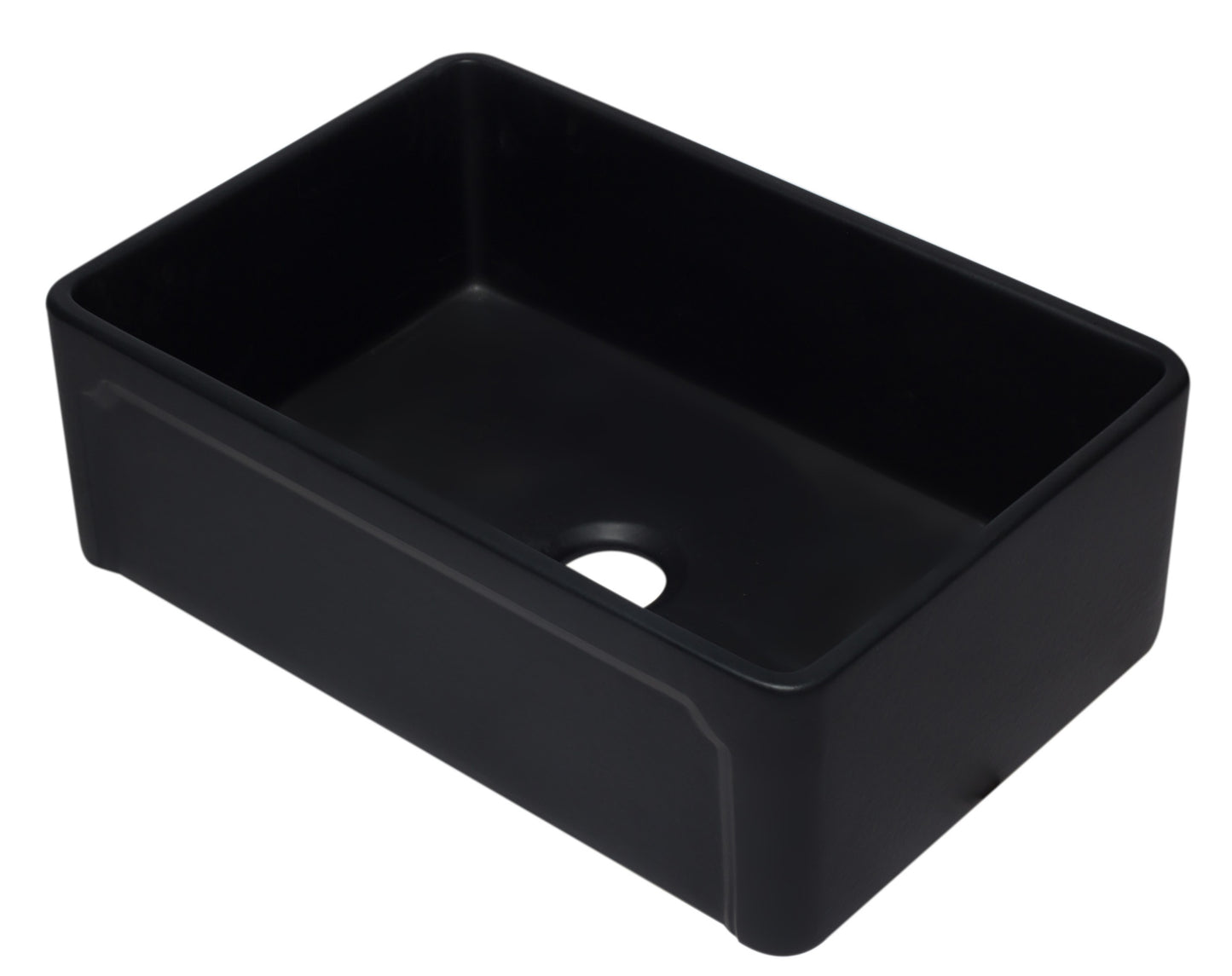 30 inch Black Reversible Single Fireclay Farmhouse Kitchen Sink