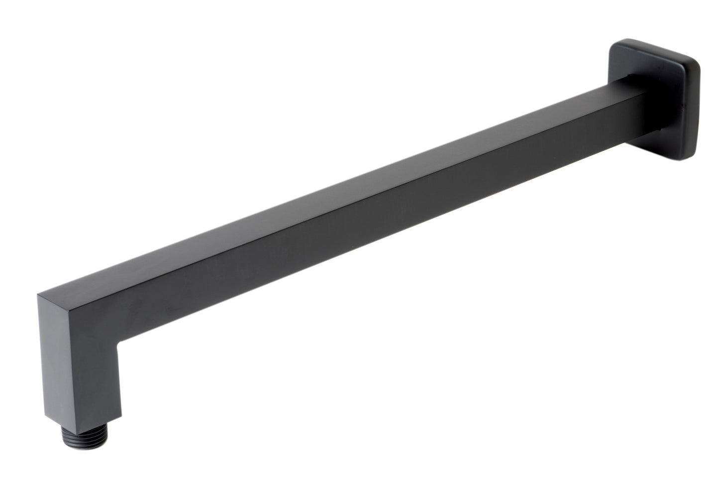 Black Matte 16" Square Wall Shower Arm