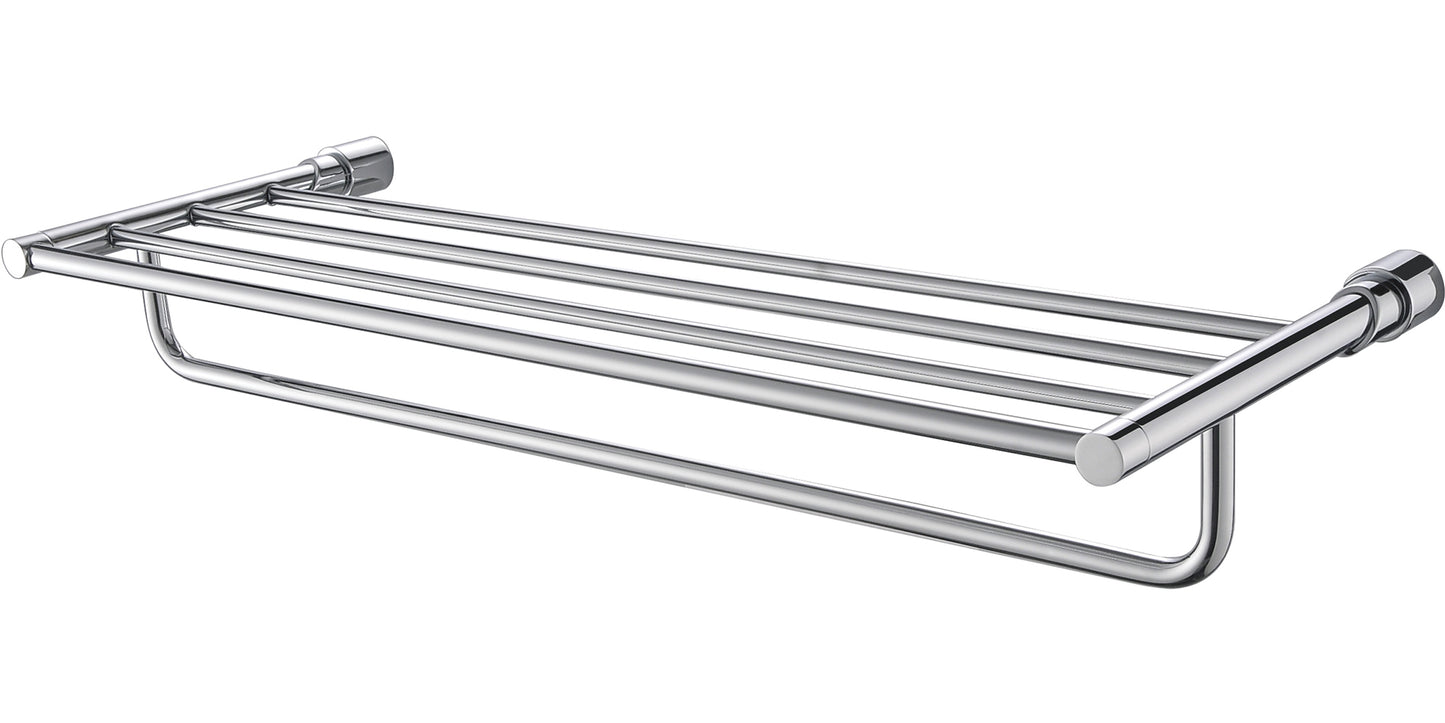 Polished Chrome 24 inch Towel Bar & Shelf Bathroom Accessory
