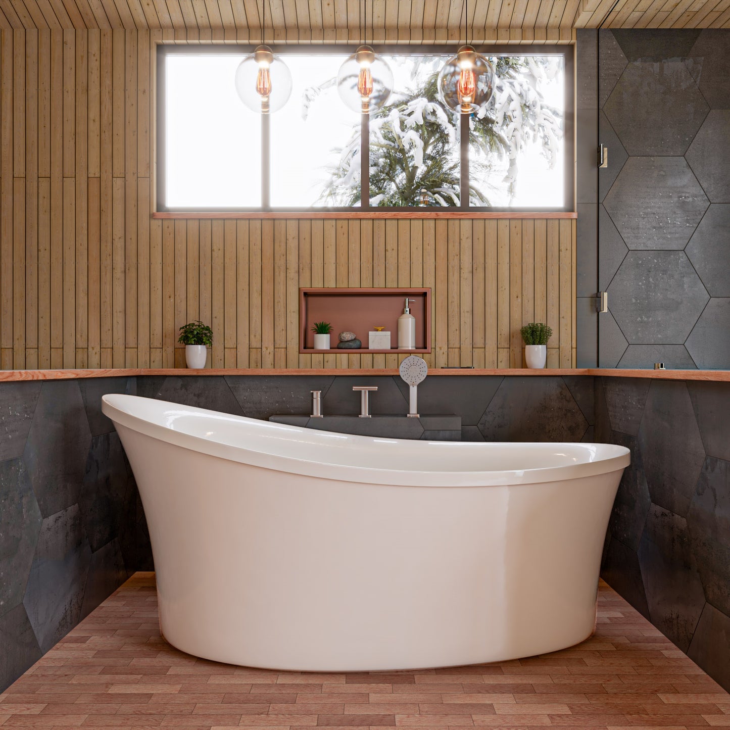 6 ft White Free Standing Air Bubble Bathtub