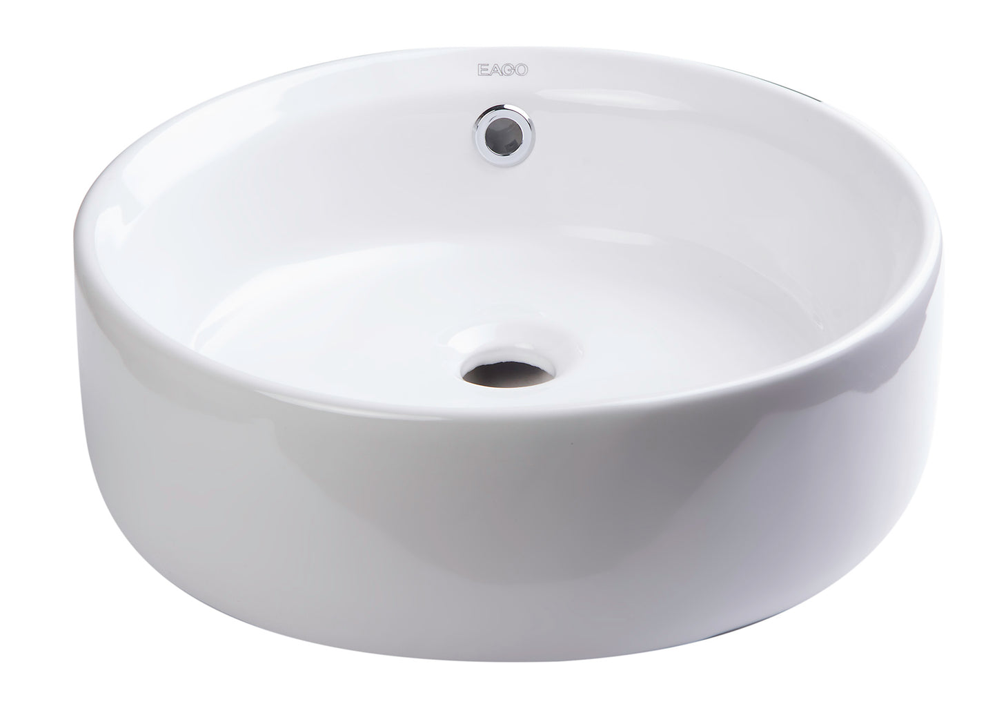 16" ROUND CERAMIC ABOVE MOUNT BATHROOM BASIN VESSEL SINK