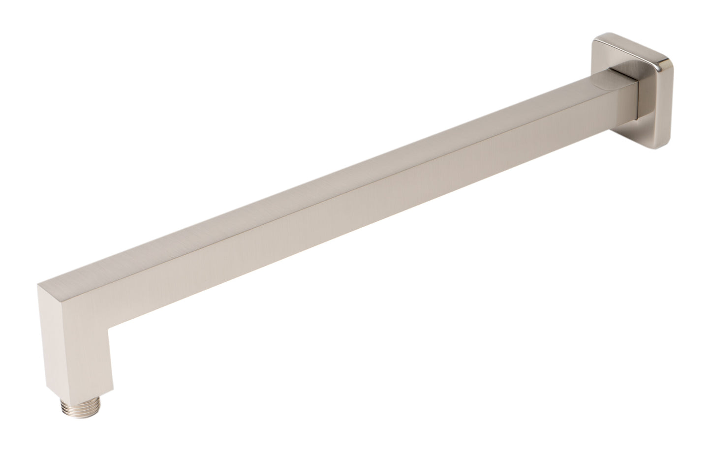 Brushed Nickel 16" Square Wall Shower Arm