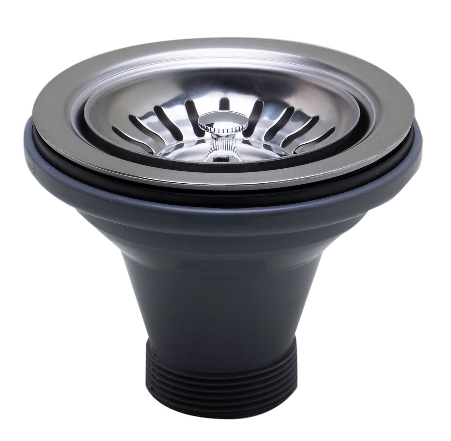 Polished Stainless Steel 3 1/2" Basket Strainer Drain