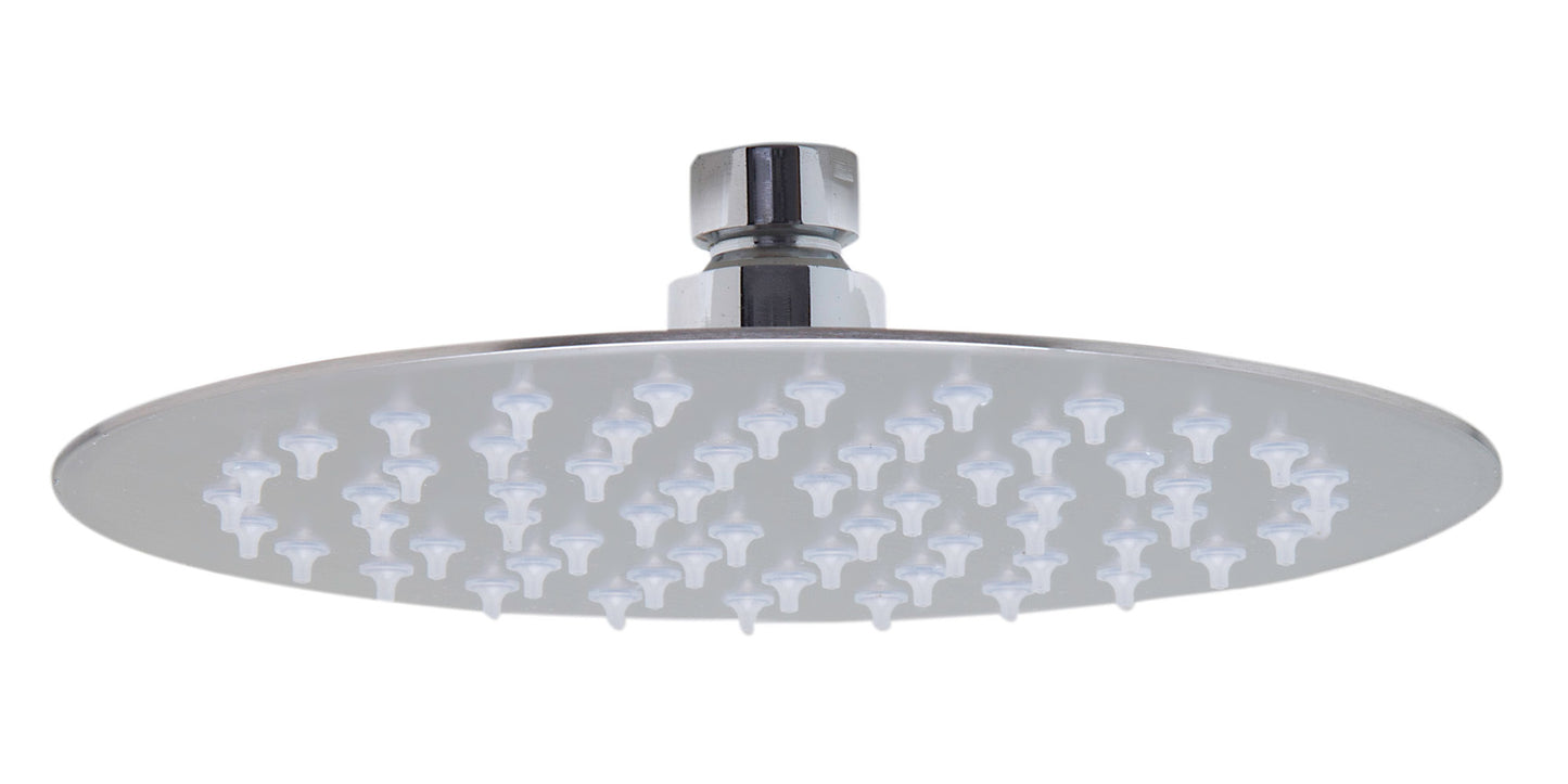Solid Brushed Stainless Steel 8" Round Ultra Thin Rain Shower Head