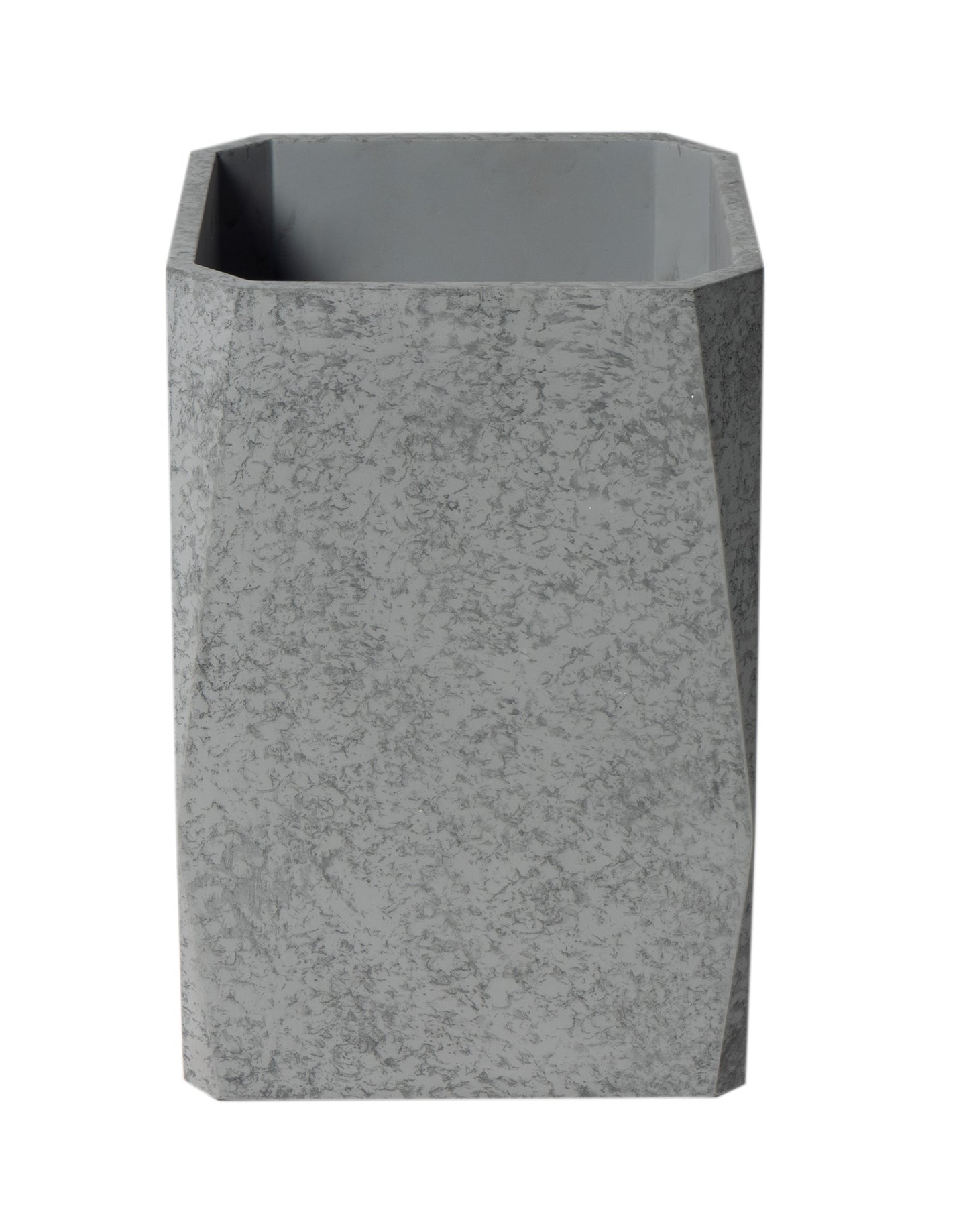12" x 8" Concrete Gray Matte Waste Bin for Bathrooms