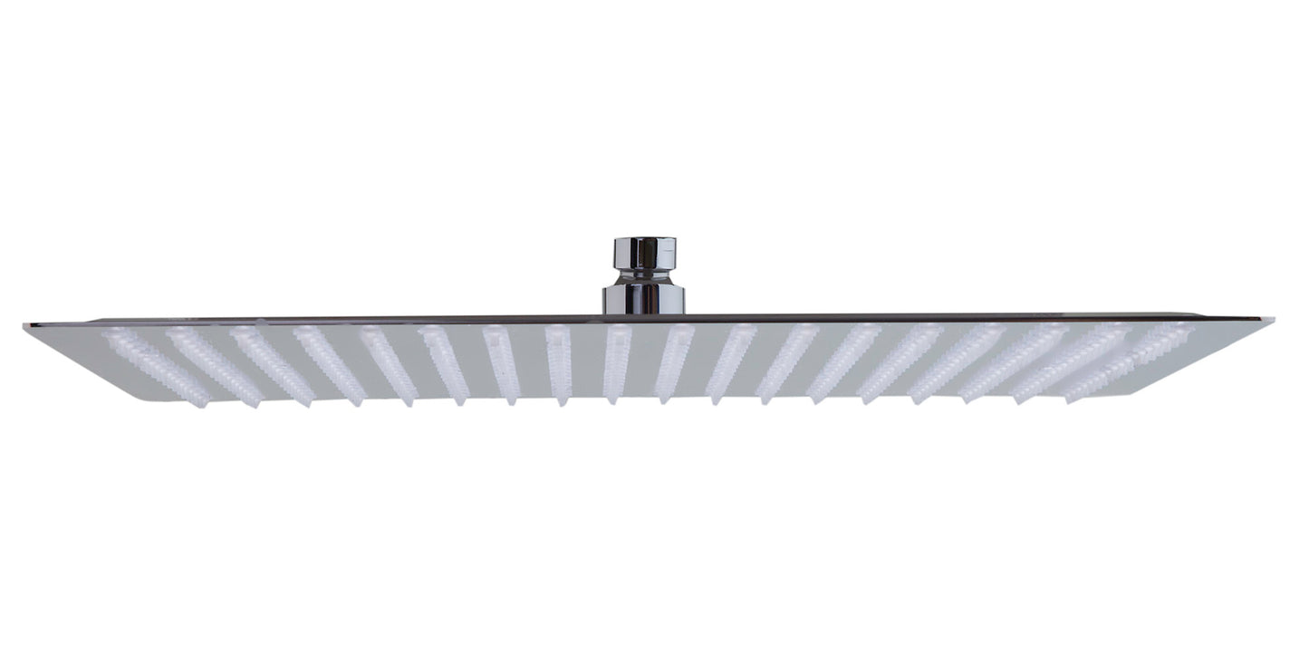 Solid Polished Stainless Steel 16" Square Ultra Thin Rain Shower Head