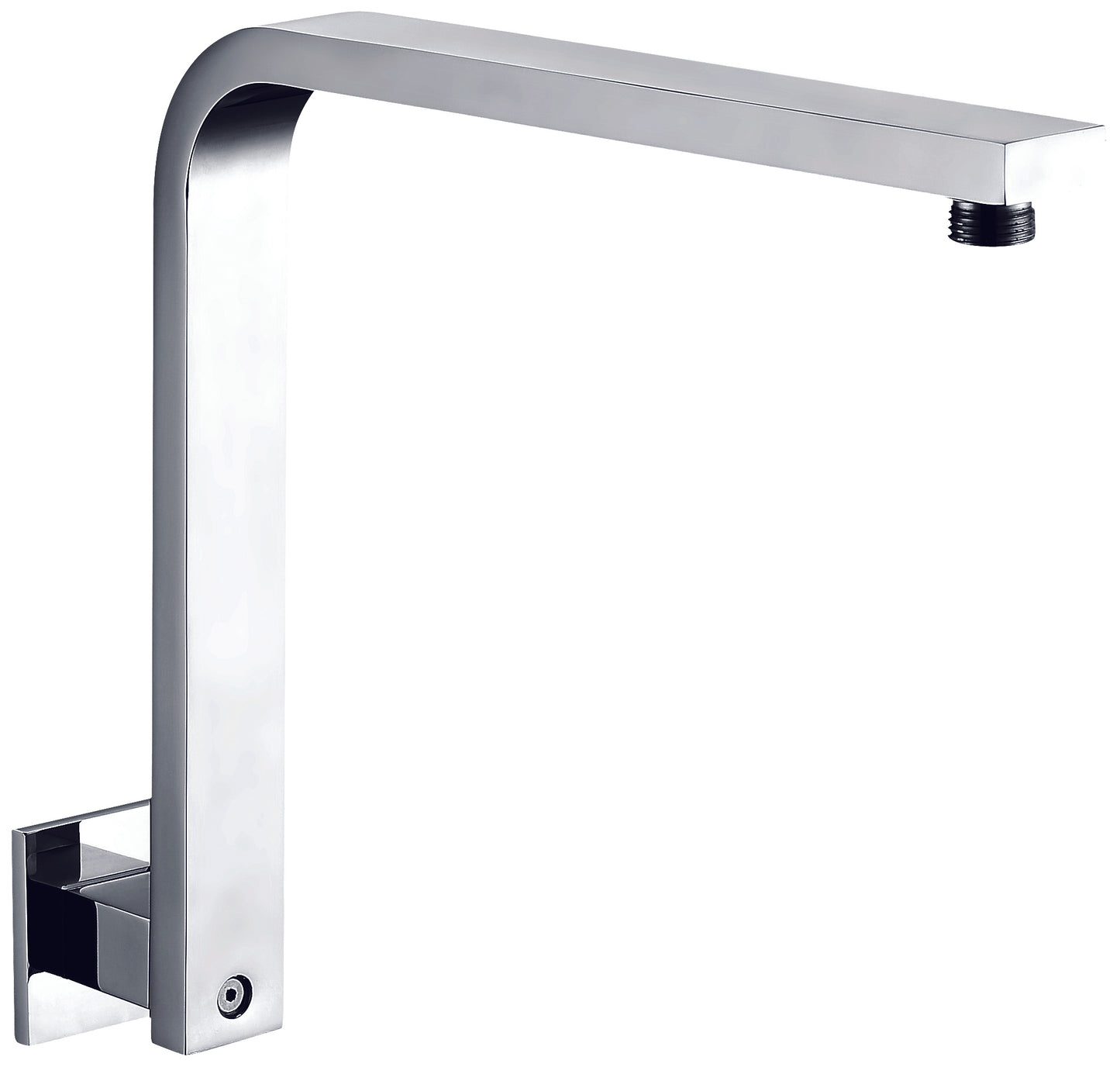 Polished Chrome 12" Square Raised Wall Mounted Shower Arm