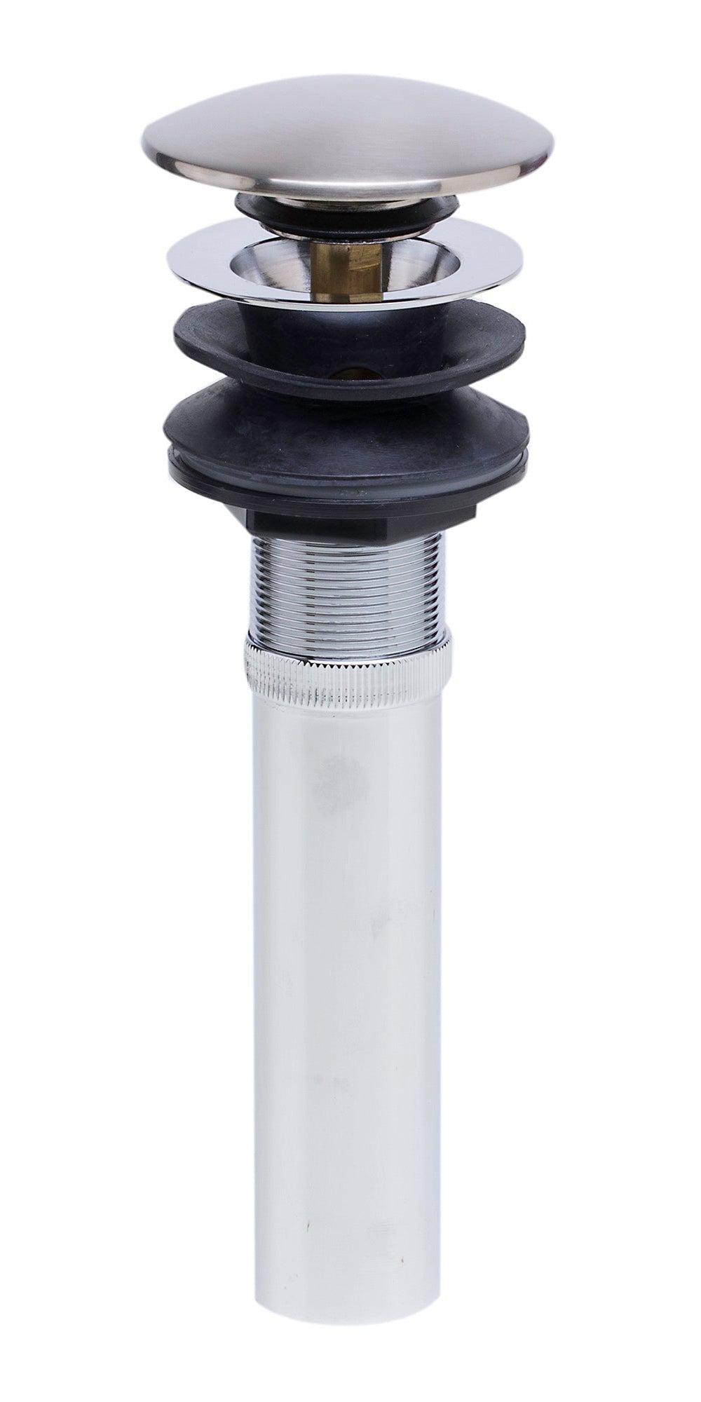 Brushed Nickel Pop Up Drain for Bathroom Sink with Overflow