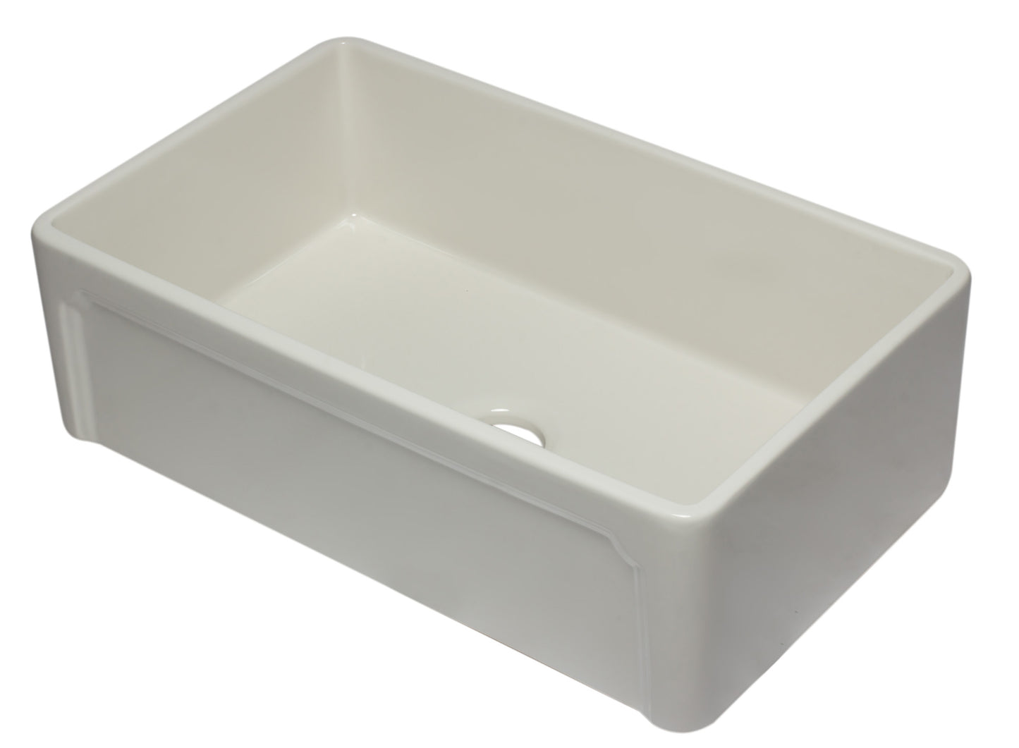 33 inch Biscuit Reversible Single Fireclay Farmhouse Kitchen Sink