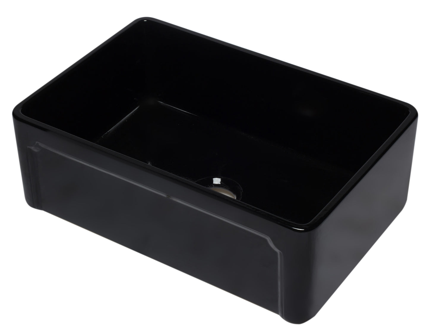 30 inch Black Reversible Single Fireclay Farmhouse Kitchen Sink