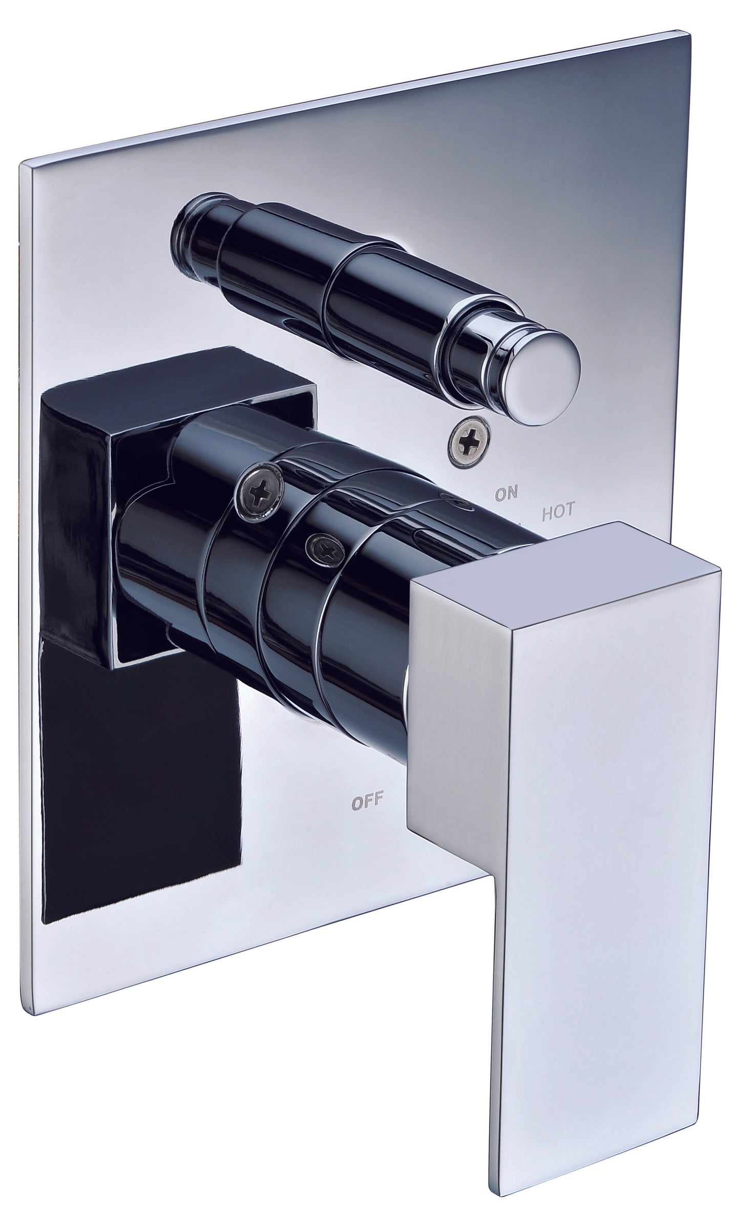 Polished Chrome Modern Square Pressure Balanced Shower Mixer with Diverter