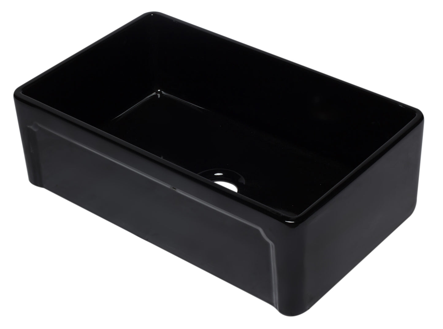 33 inch Black Reversible Single Fireclay Farmhouse Kitchen Sink