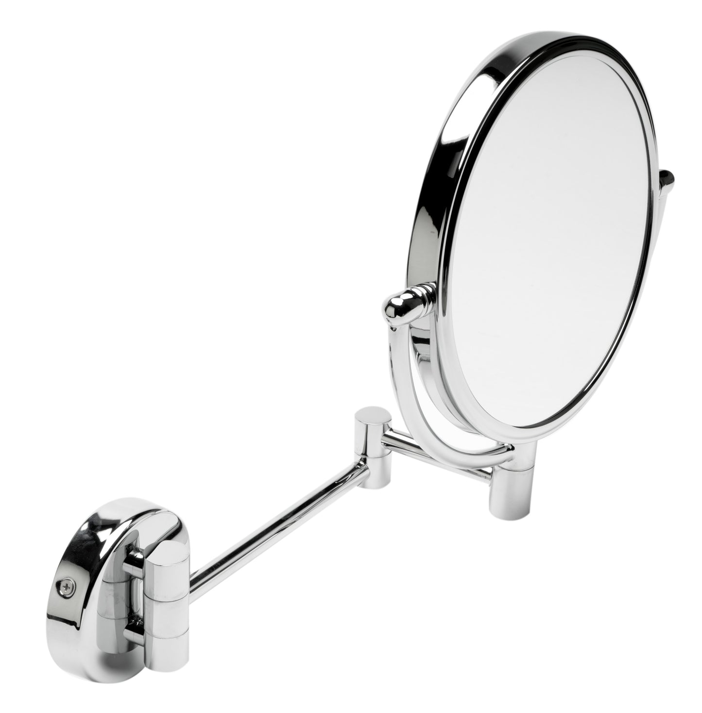 8" Round Wall Mounted 5x Magnify Cosmetic Mirror