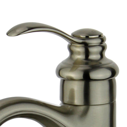 Barcelona Single Handle Bathroom Vanity Faucet in Brushed Nickel
