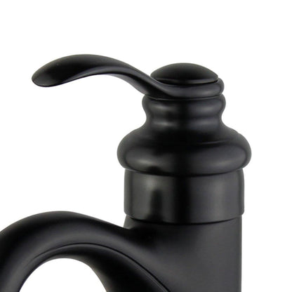 Barcelona Single Handle Bathroom Vanity Faucet in Black