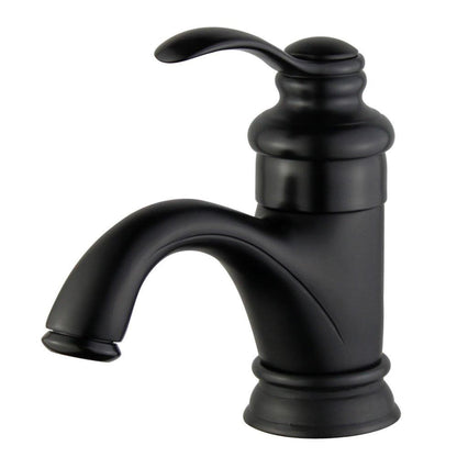 Barcelona Single Handle Bathroom Vanity Faucet in Black