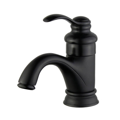 Barcelona Single Handle Bathroom Vanity Faucet in Black