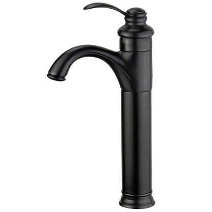 Madrid Single Handle Bathroom Vanity Faucet in Black