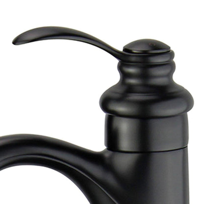 Madrid Single Handle Bathroom Vanity Faucet in Black