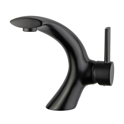 Bilbao Single Handle Bathroom Vanity Faucet in Black