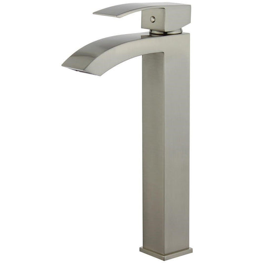 Palma Single Handle Bathroom Vanity Faucet in Brushed Nickel