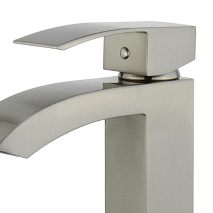 Palma Single Handle Bathroom Vanity Faucet in Brushed Nickel