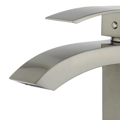 Palma Single Handle Bathroom Vanity Faucet in Brushed Nickel