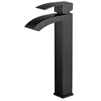 Palma Single Handle Bathroom Vanity Faucet in Black